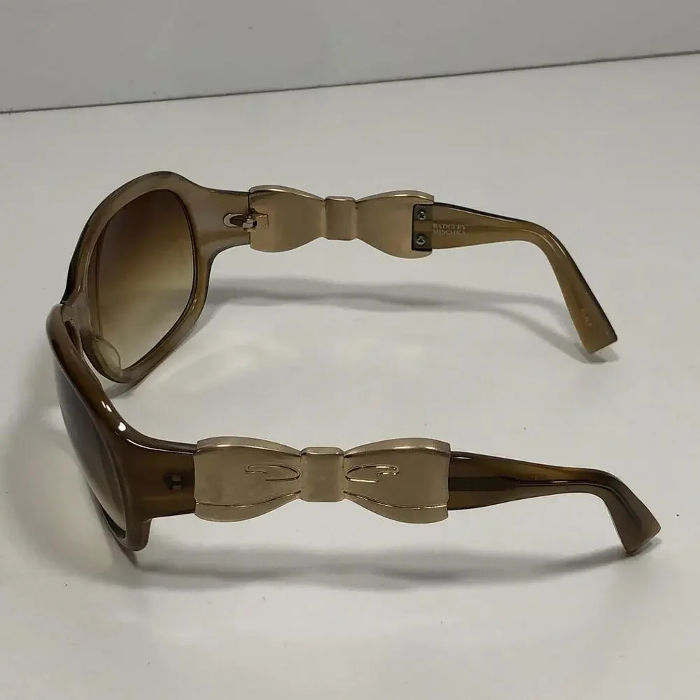 Badgely Mischka Women's Sunglasses Sable Dorothy Bow Side Brown Gradient w/ Case